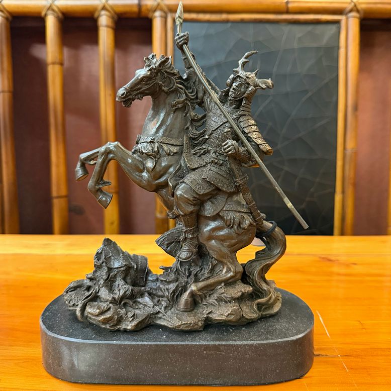 Medium Bronze Kamiko Asian Warrior Sculpture 6.75x3x10.5