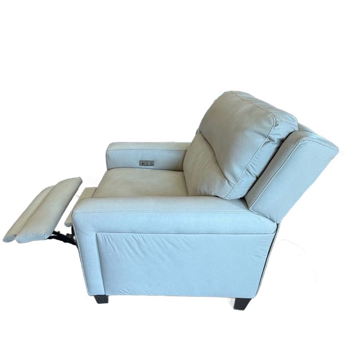 Havertys Ivory Leather Ava Motion Recliner 33x37x39