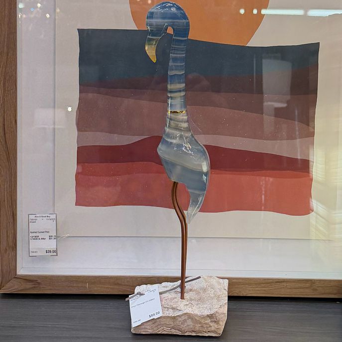 Cool Onyx Flamingo 16.5"H