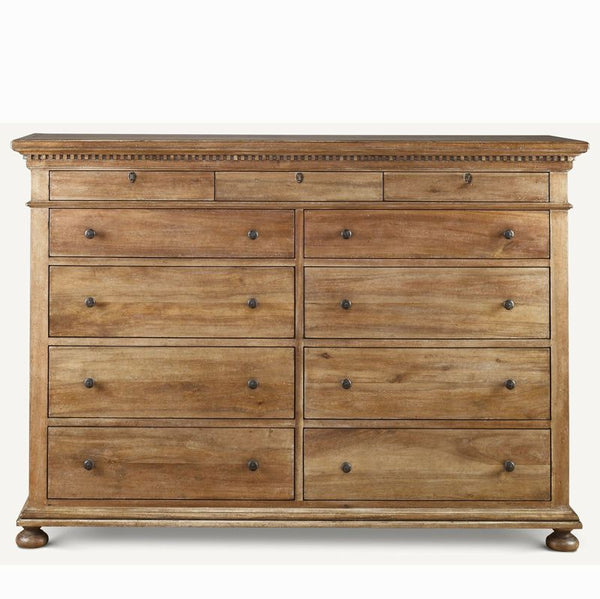 Restoration Hardware St James Antiqued Natural Oak 11 Dwr Dresser 71x22xx50