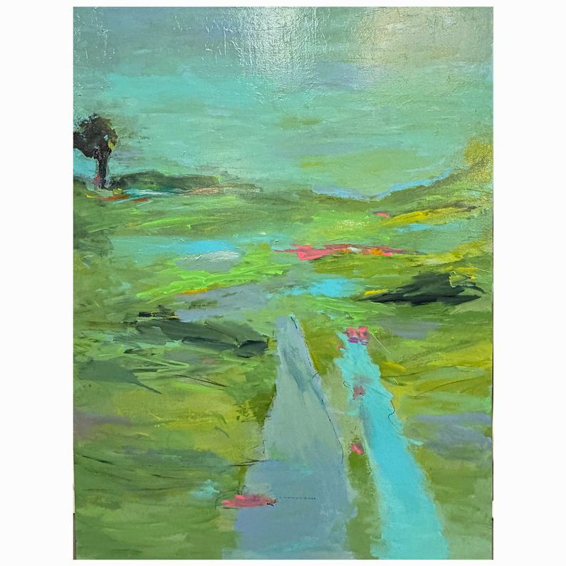 Signed Original Abstract Painting by S. Hanson 36x48