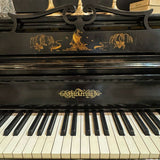 1941 Chickering Chinoiserie Upright Laquered Piano w/Bench 60x23x40