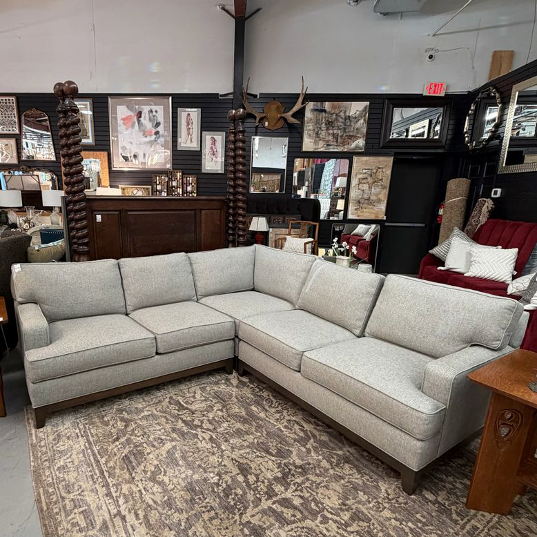 Gray/Taupe 3pc "Arcata" Sectional 97x97x40x36