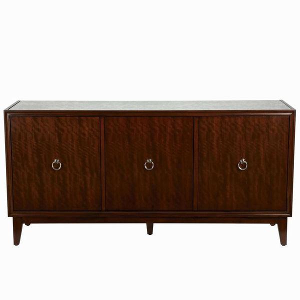 Ethan Allen Heston Mahogany Buffet W/Antiqued Mirrored Top 70x20x34