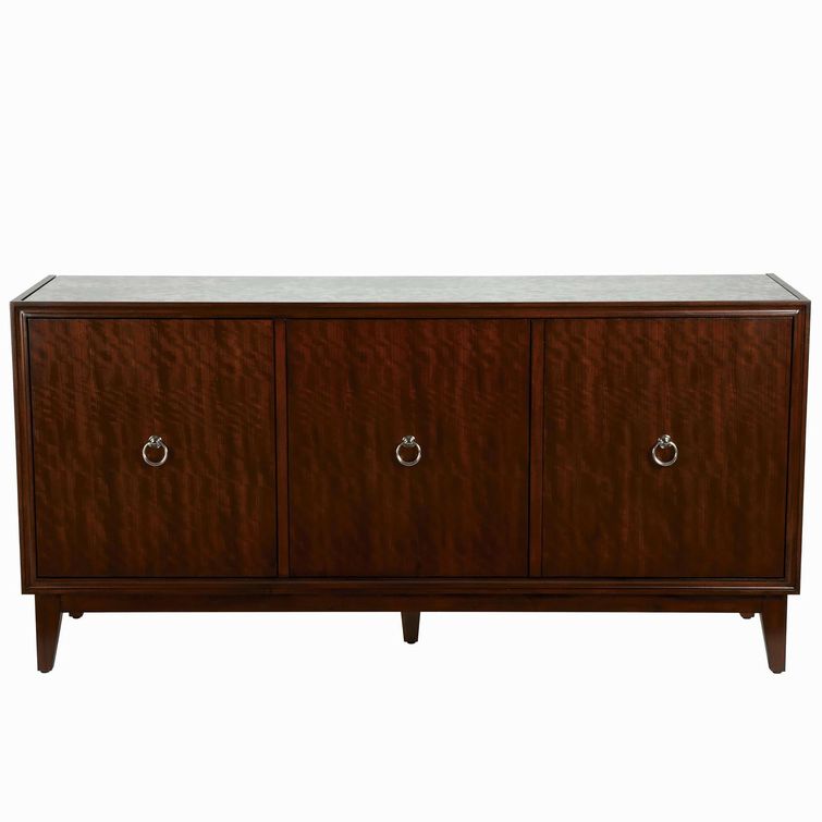 Ethan Allen Heston Mahogany Buffet W/Antiqued Mirrored Top 70x20x34