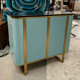 Mayfair Modern 2-Dr Cabinet W/Gold Metal Frame 39x18x36