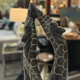 Kissing Giraffe Shona Stone Carving Zimbabwe 12"H