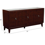 Ethan Allen Heston Mahogany Buffet W/Antiqued Mirrored Top 70x20x34