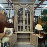 Bramble Cream Distressed Roosevelt 2-Pc Library Bookcase 47x20x96