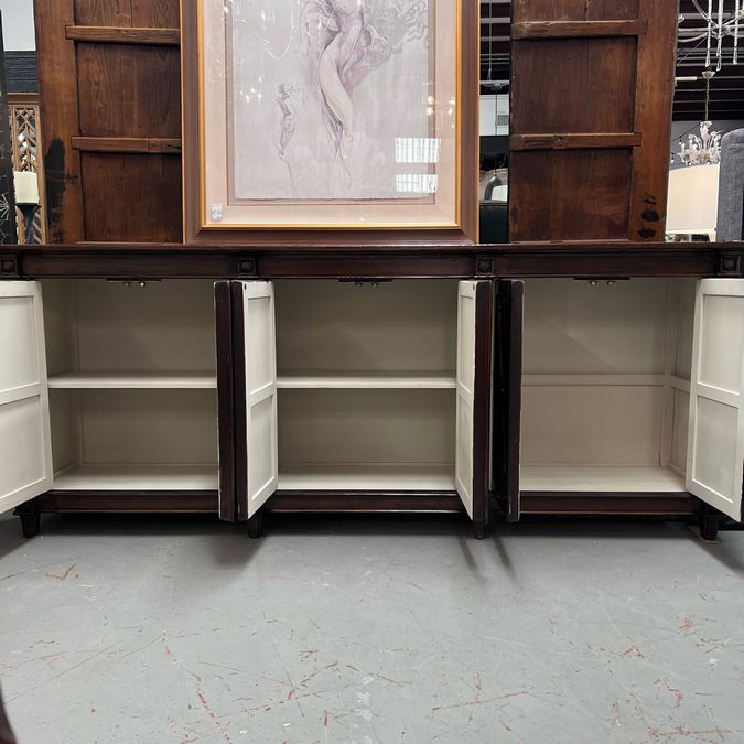 Sarreid Marksman Dark Brown 6 Door Sideboard 96"Lx20"Dx39"H