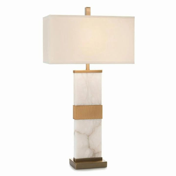 John Richard Corrinne Cassanova Alabaster Lamp 34.5"H