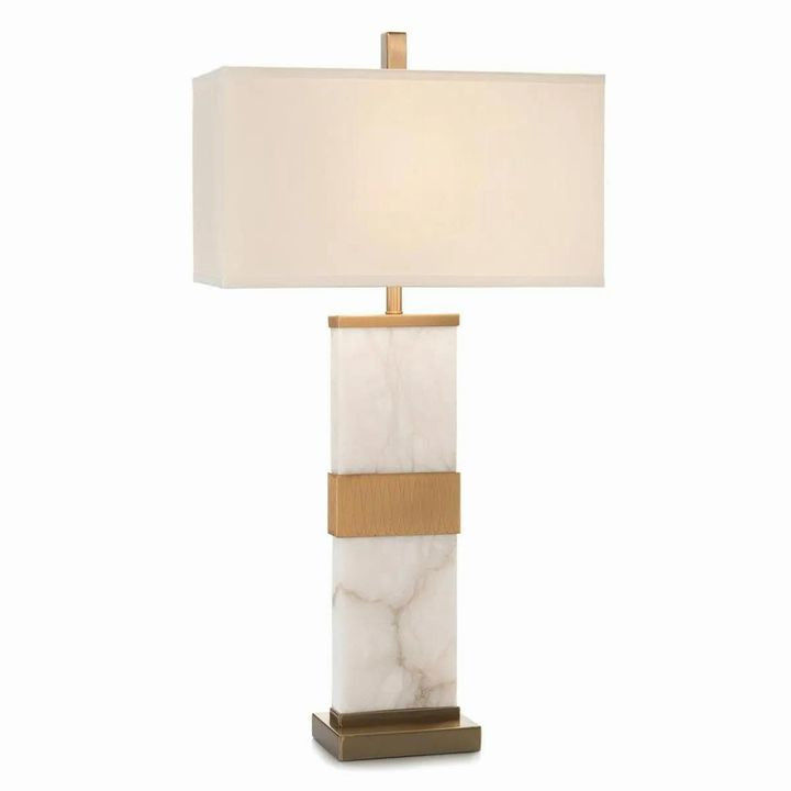 John Richard Corrinne Cassanova Alabaster Lamp 34.5"H