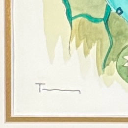 Original Signed "Untitled" Watercolor Painting by Tarkay W/COA 29"Hx24.5"W (16x1