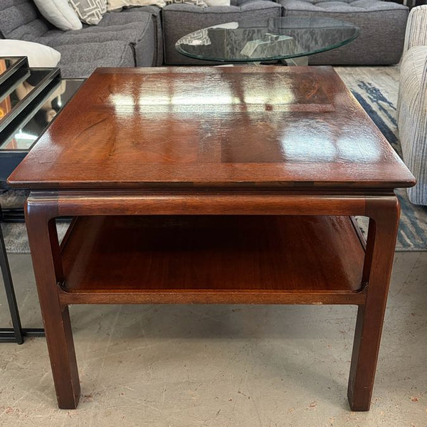Vintage Heritage Henredon End/Side Table W/Shelf 27x27x22