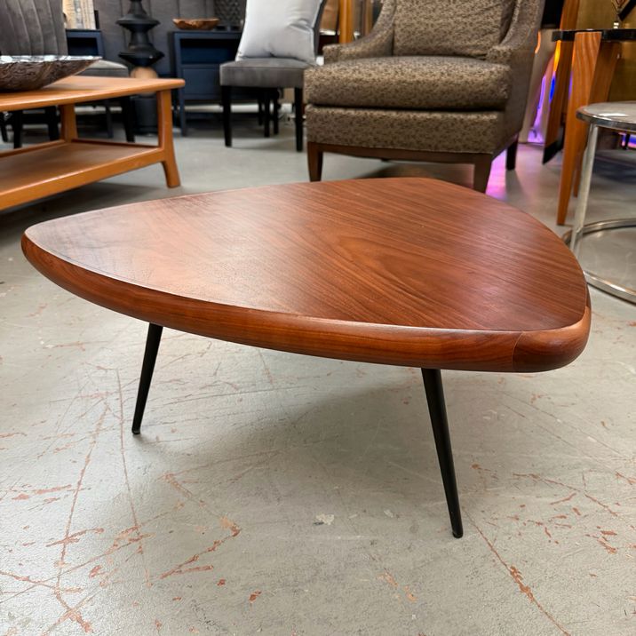 Triangular Wood Side Table 29x29x17