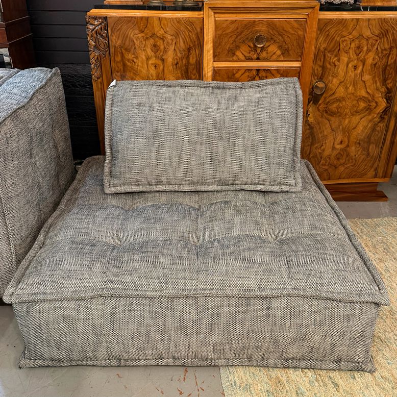 Classic Home Element 3Pc Charcoal Lounge Chair W/Boucle Weave Fabric 46x46x14