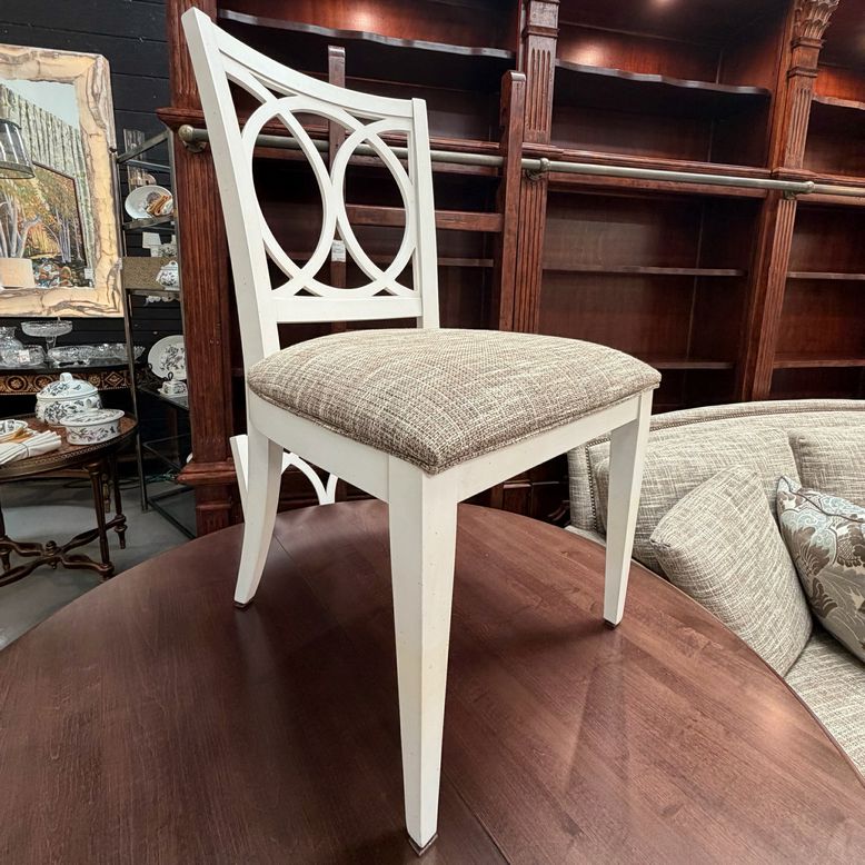 Ethan Allen Cameron Table W/1-18" Leaf, 4 Cyra Side Chairs 48"D, 30"H