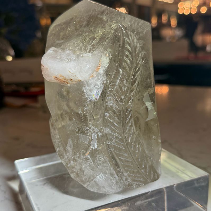 Clear Quartz Crystal Skull 5.5"H