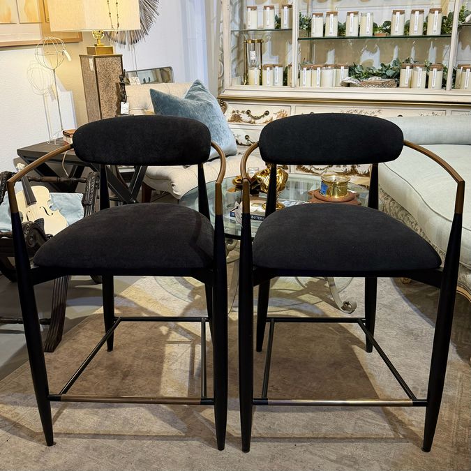 PAIR Arhaus Jagger Counter Height Barstools 22x21.5x41.5