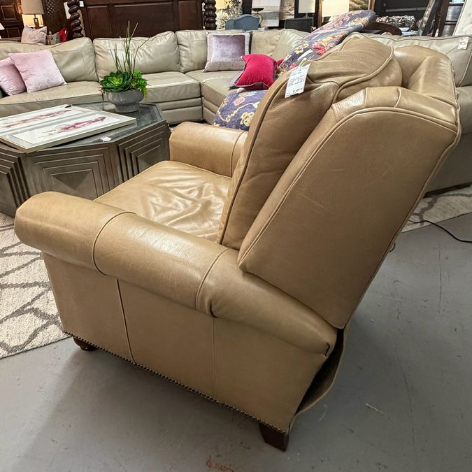 Bradington Young Brighton Dune Leather Power Recliner