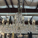 Vintage 16 Lt Crystal Chandelier 33"D