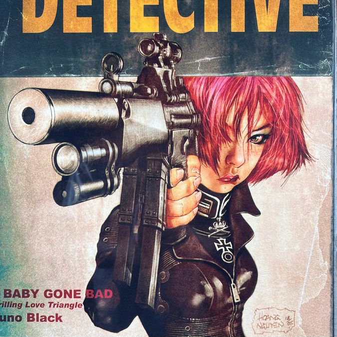 S/N Framed Detective Magazine Cover Art 28X33