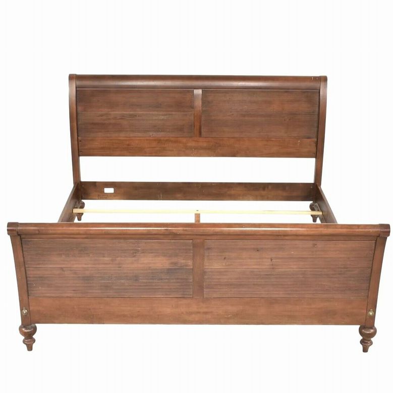 Ethan Allen British Classics Sleigh King Head/Footboard W/SRs & Slats 81.5x80x49
