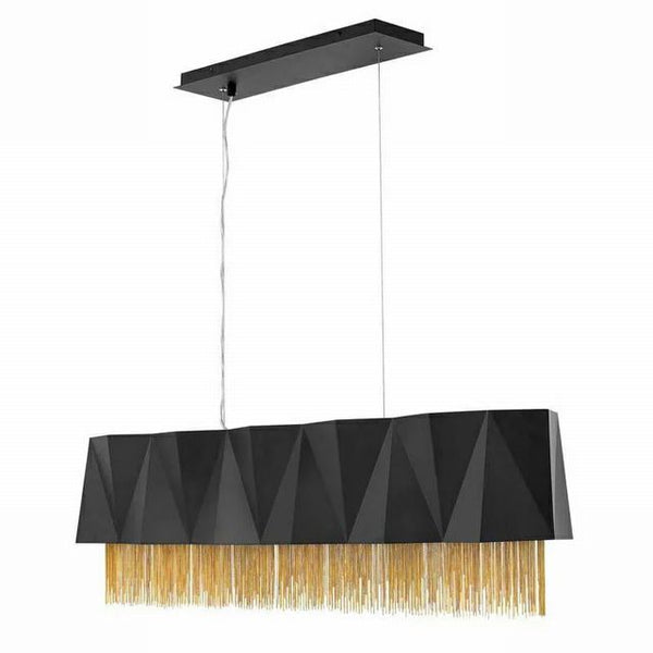Fredrick Ramond Zuma 5-Lt Satin Black Linear Pendant 43.5Wx13.25Hx9D