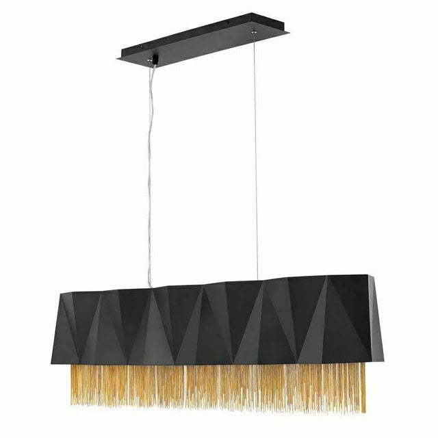 Fredrick Ramond Zuma 5-Lt Satin Black Linear Pendant 43.5Wx13.25Hx9D