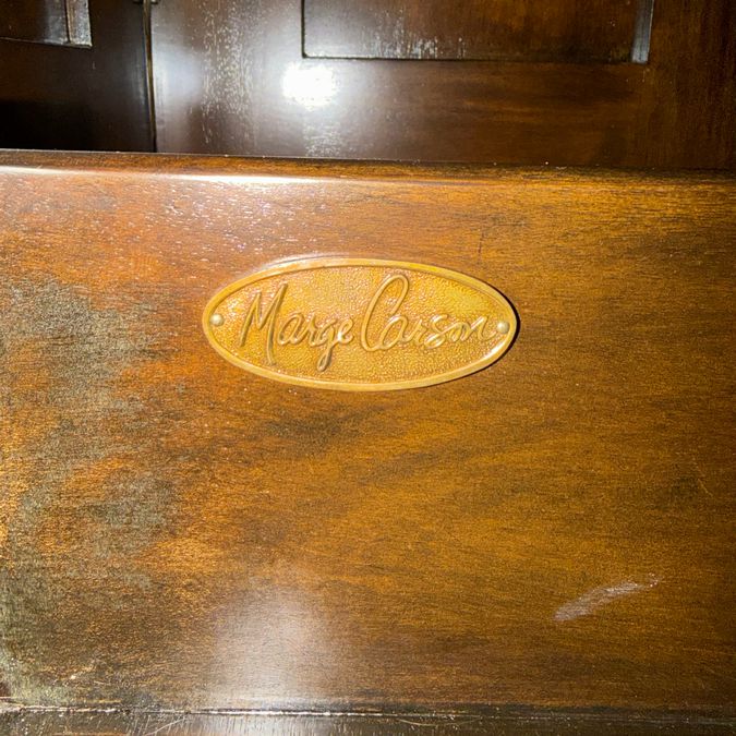 Custom Marge Carson Folio Armoire W/Nailhead Trim 67x22x88 AS IS