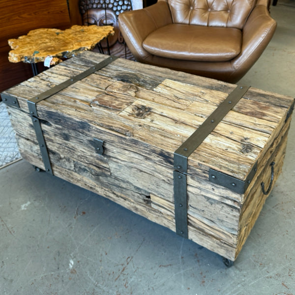 Uttermost Rustic Wood Trunk Coffee Table 44x22x18