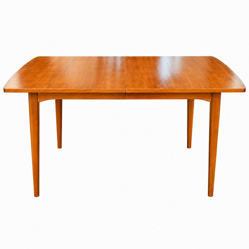 MCM Kip Stewart Drexel Declaration Walnut Table 60x40 2-22" Ext