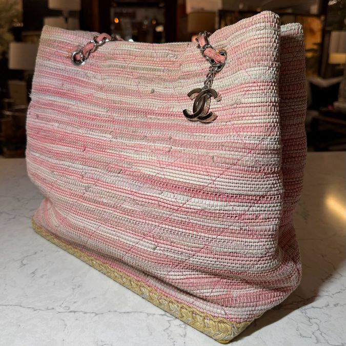 Chanel Pink Tweed Saint Tropez Tote