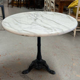 Marble Top Cafe Table by Woodard 33x33x27