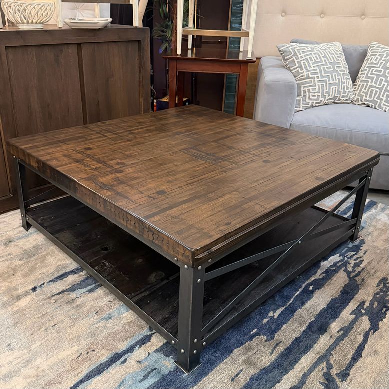 Boxcar Woody Coffee Table 48x18x48
