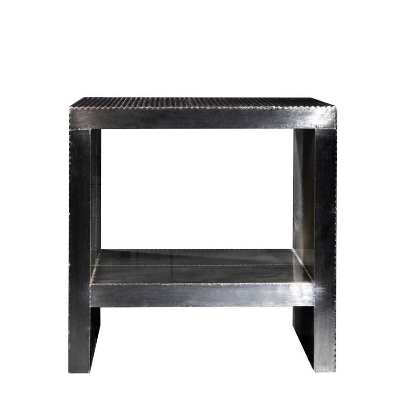 German Silver "Branden" Side Table by HW Home 26x18x24