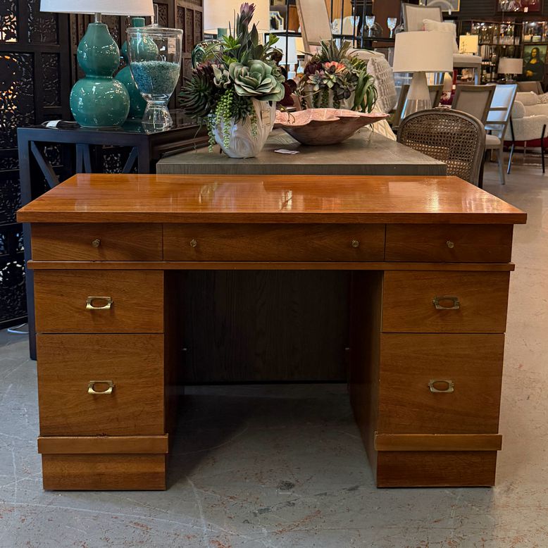 Distinctive Furniture by Stanley MCM Walnut Desk 48x23x29