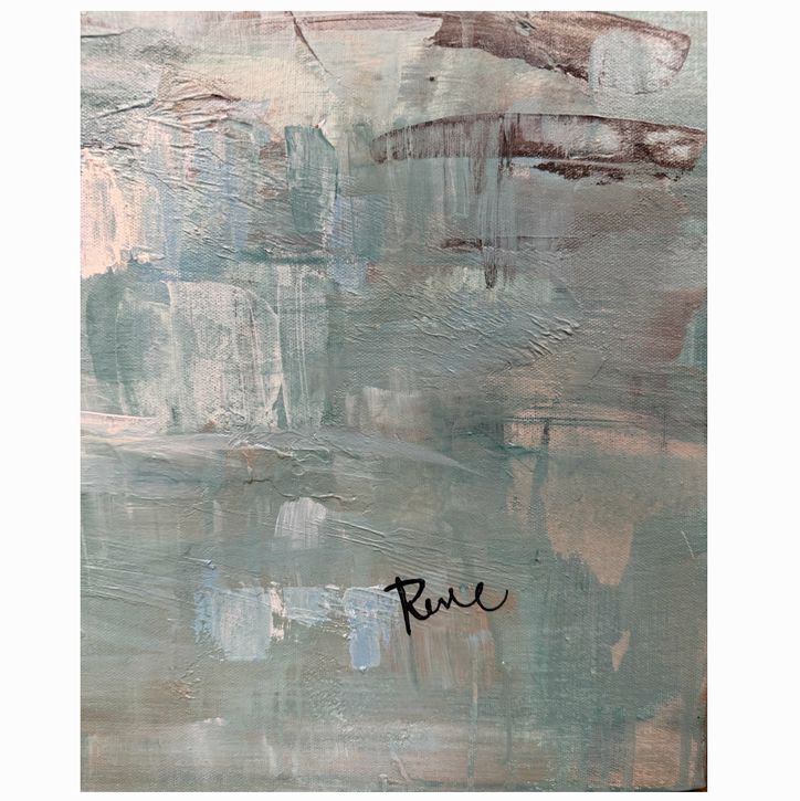 Blue/Brown Abstract Canvas Giclee' 40x50