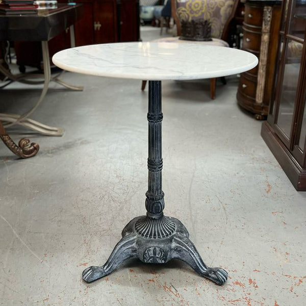 Small Stone Top/Metal Base Bistro Table 23.5x23.5x28
