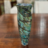 Original Signed Art Glass Vase by David Keens 13"H