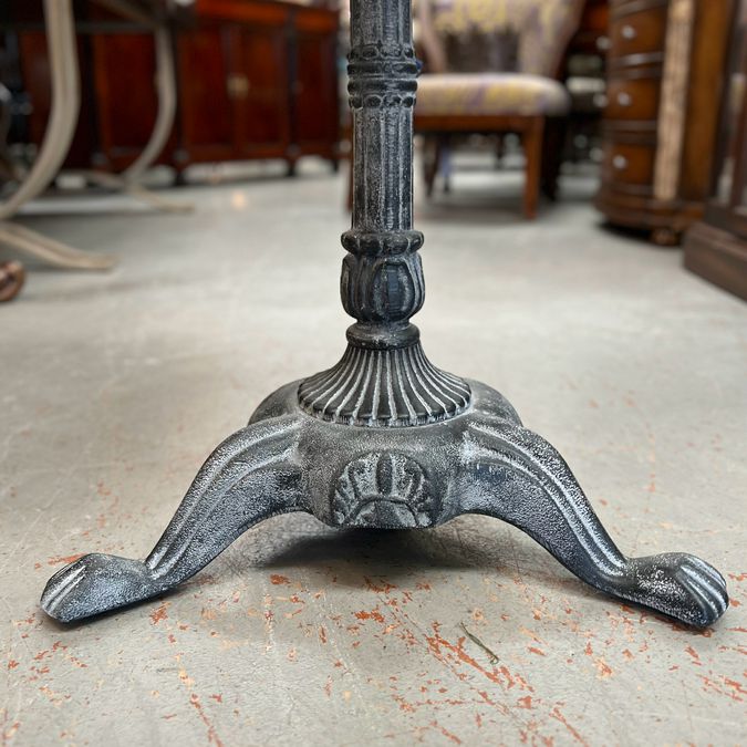 Small Stone Top/Metal Base Bistro Table 23.5x23.5x28