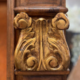 Lighted Formal Corinthian Column Open Display Cabinet 53x16x93