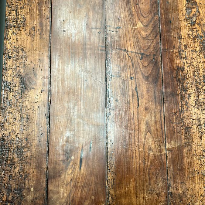Antique French Pezenas Refectory Table W/Two Drawers 80"x30Dx30H