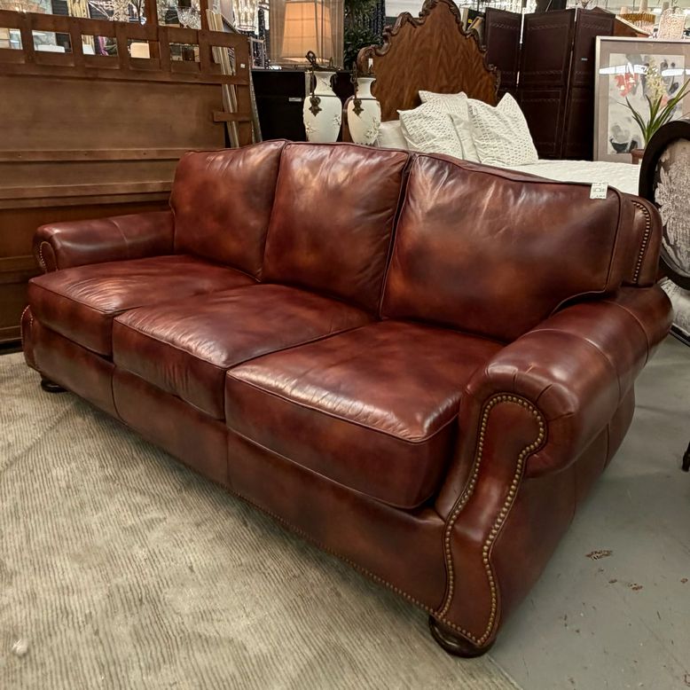 Hancock & Moore "September" Sofa in Document Copper Leather 86x42x38