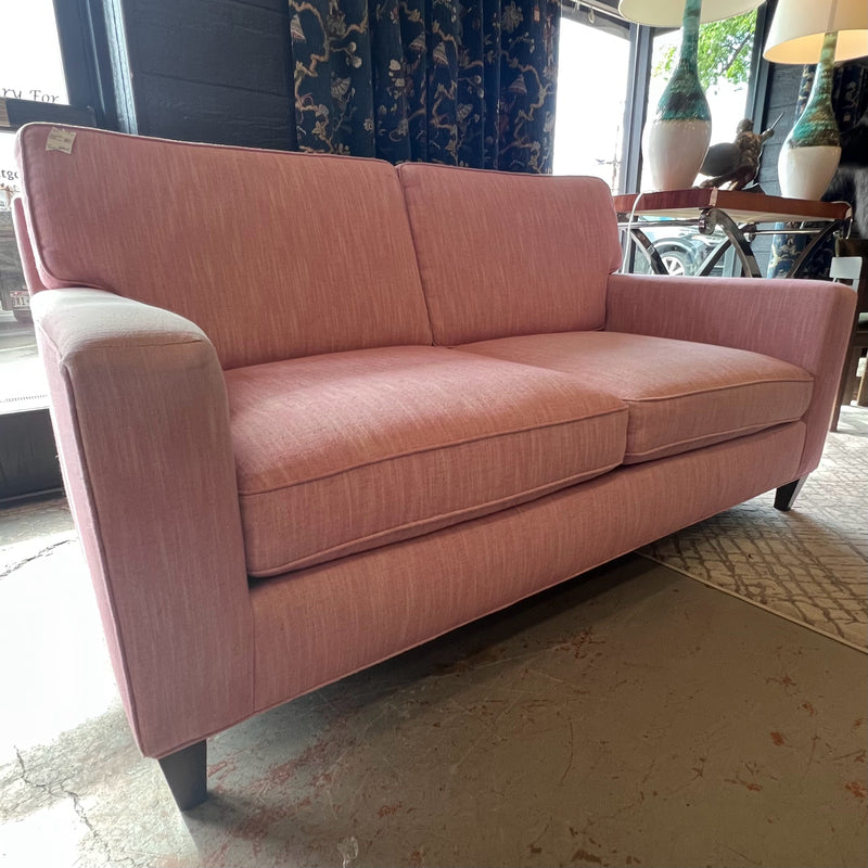 Blush Loveseat Reupholstered in Raspberry Crypton Fabric 68x38x37