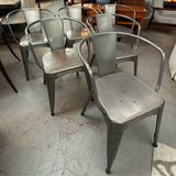 SET/6 Jackson Metal Tub Chairs 21x21x30