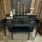 1941 Chickering Chinoiserie Upright Laquered Piano w/Bench 60x23x40