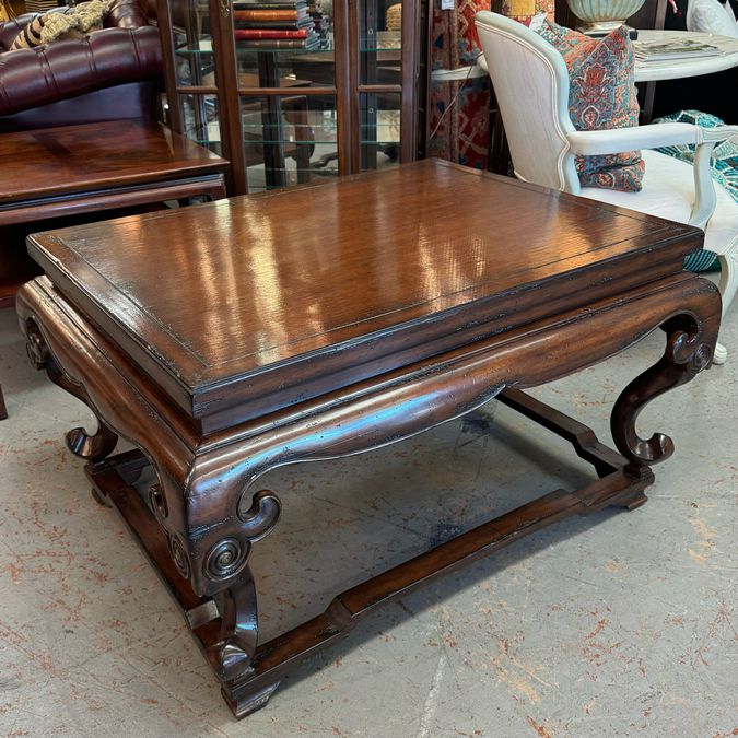 Gabbert's Sold Carved Wood Coffee Table 40x31x23.5