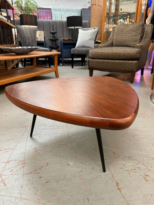 Triangular Wood Side Table 29x29x17