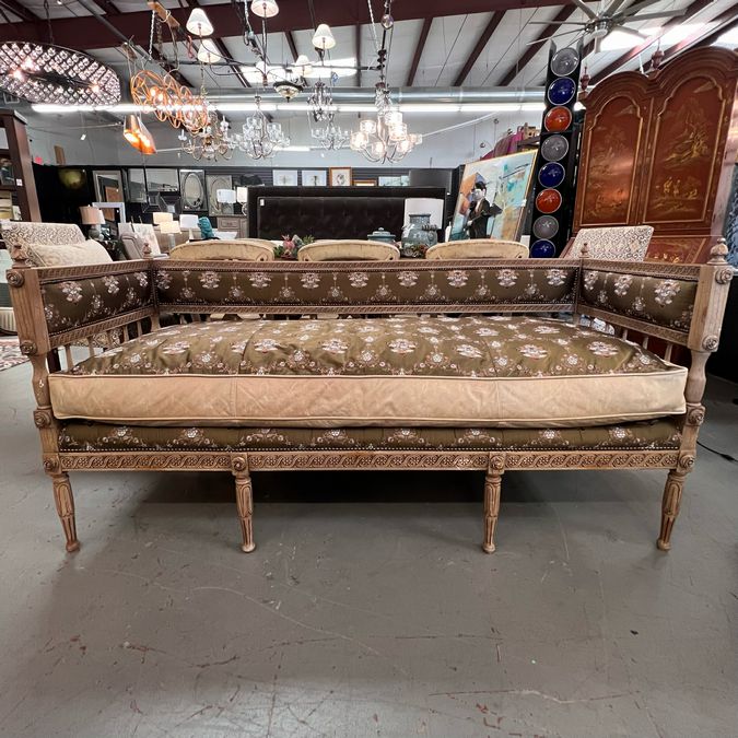 Custom Lindon Style Bench by Old Hickory Tannery 77.5x30x39